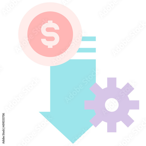 cost saving flat icon