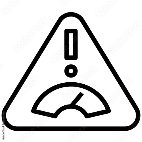 risk assessment black outline icon