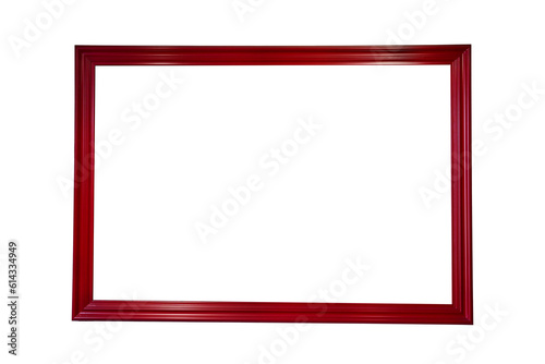 Red wooden frame isolate