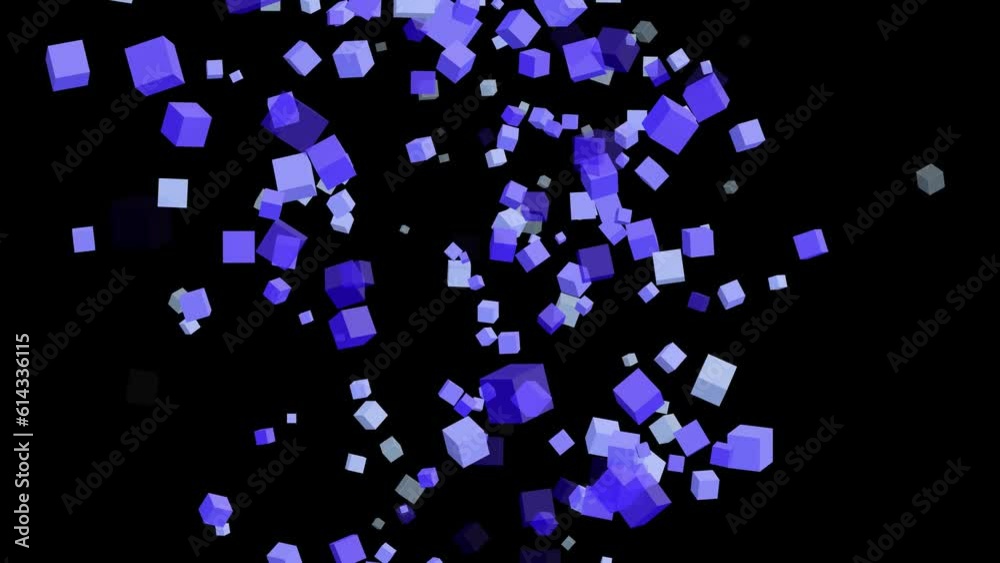 Rising cubes on black background Rising cubes on black background