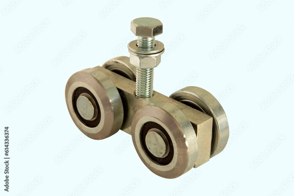 Accessories for sliding gates. Guide carriage. Roller for sliding gates