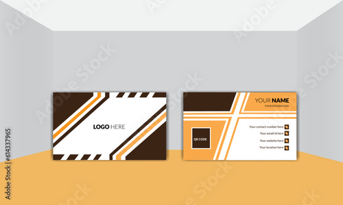 standard professional business card template.