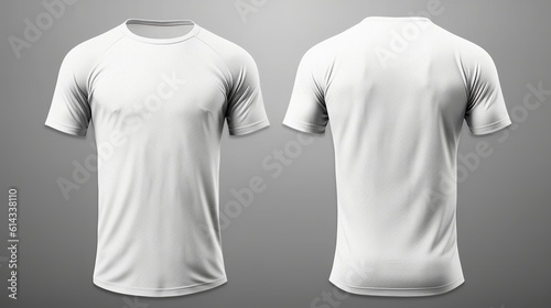 White t-shirt mockup, front and back, Generative Ai