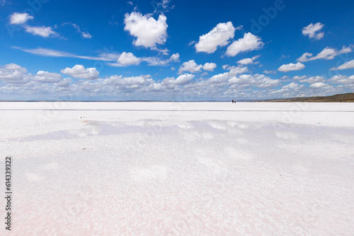 tuz golu salt lake in turkey. photo