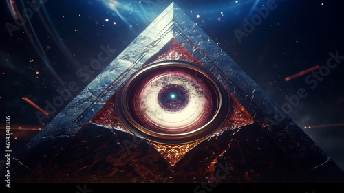 all seeing eye in pyramid symbol