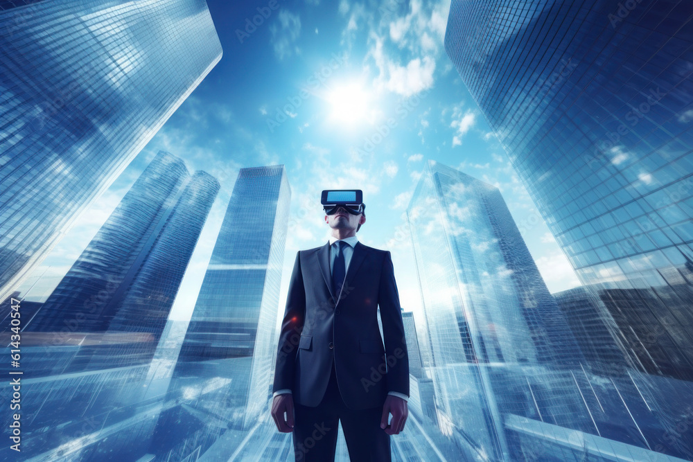 Fototapeta premium High Image Quality&Resolution of Virtual Reality(VR) Technology Components. Generated AI