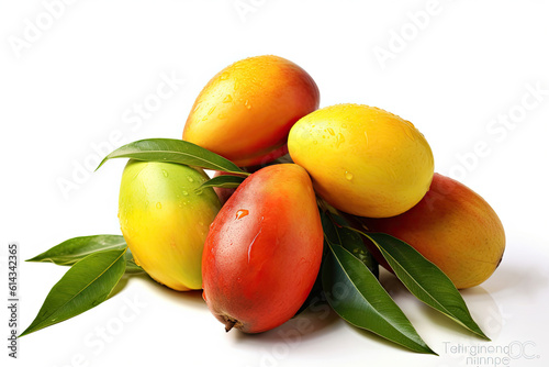 Tropical fruit, Mango on white background