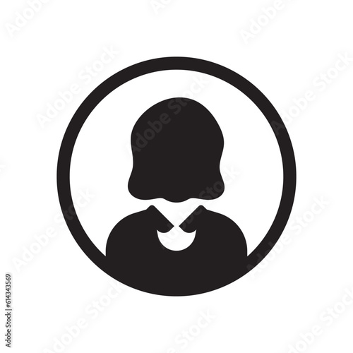 female profile avatar icon design
