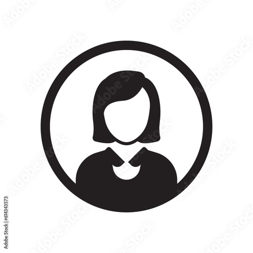 female profile avatar icon design