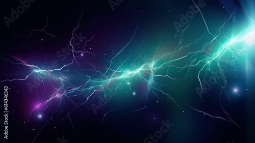 energy electricity lightnings background. Generative AI © Unionproject