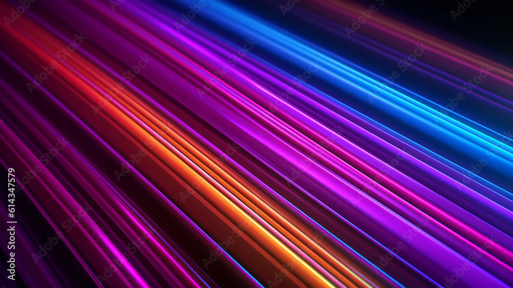 Neon stripes for advertising, banners, flyers, future concept, night light