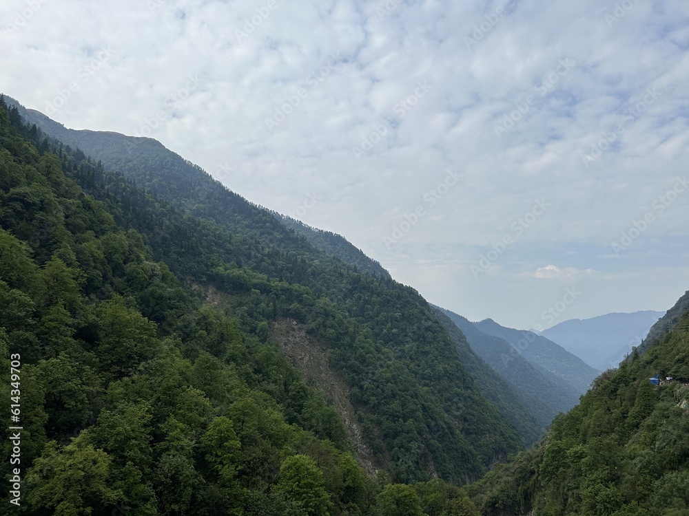 the mountain view from kedarnath shiva temple