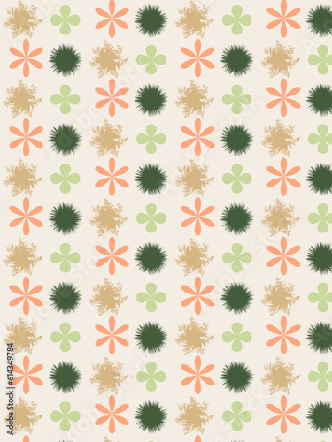 elegant pastel leaf pattern