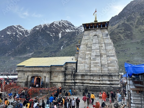 Kedarnath Shiva temple and the mountain view