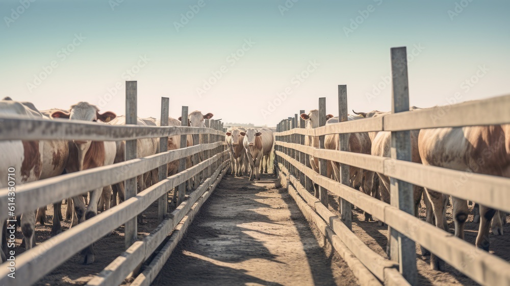 Fototapeta premium Cows in the barn