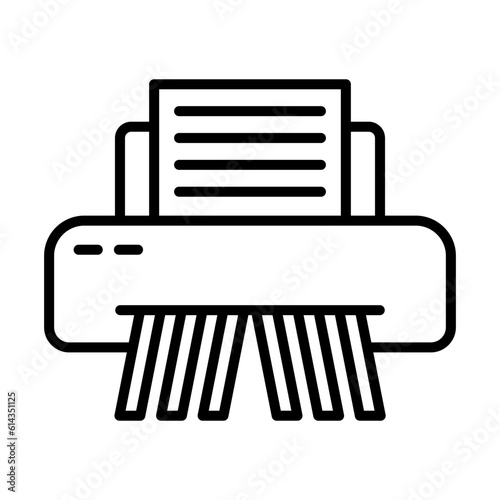 Shredder Icon Logo Design Vector Template Illustration Sign And Symbol Pixels Perfect