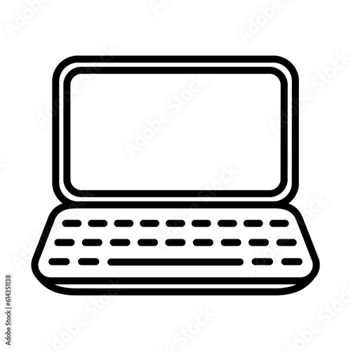 Laptop Icon Logo Design Vector Template Illustration Sign And Symbol Pixels Perfect