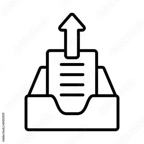 Outbox Icon Logo Design Vector Template Illustration Sign And Symbol Pixels Perfect