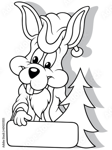 Drawing of a Bunny in a San...