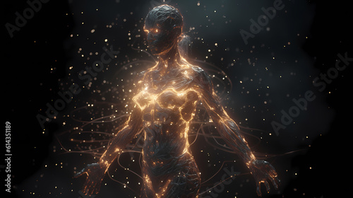 Human energy. lava man © yury goryanoy