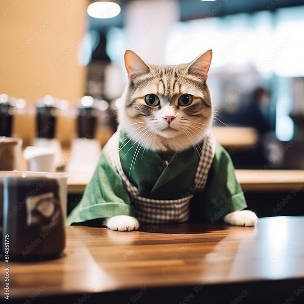 cat barista