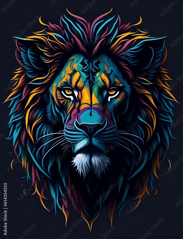 Graffiti Illustration of Lion Graffiti Illustration of Lion