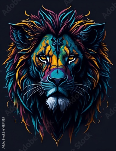 Graffiti Illustration of Lion