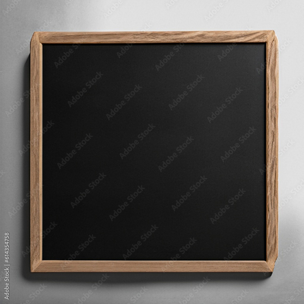 Minimal living room interior design with empty frame. Created with  AI technology.