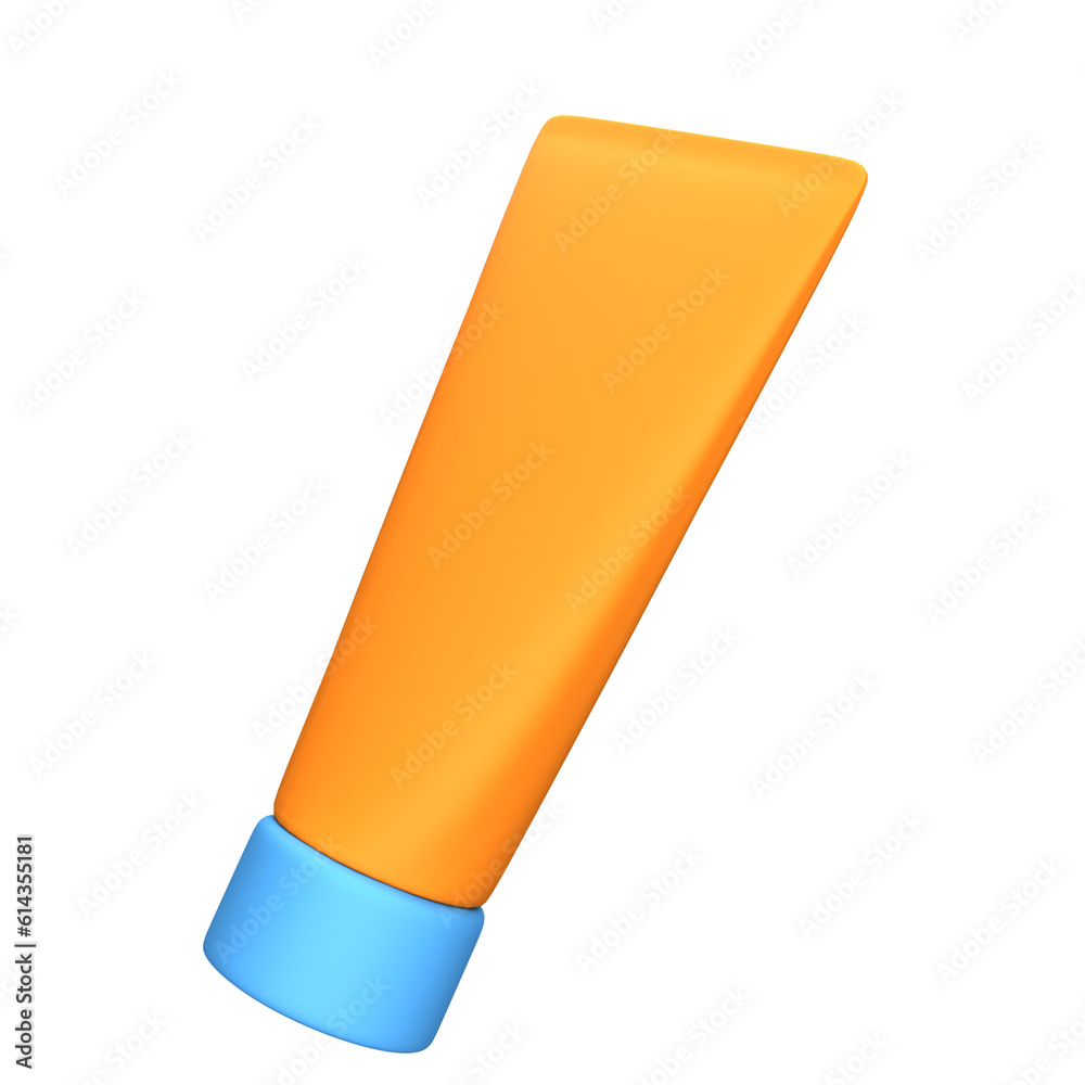 Sunscreen lotion 3D summer icon Sunscreen lotion 3D summer icon
