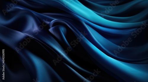 Smooth elegant blue silk or satin luxury cloth texture can use as abstract background