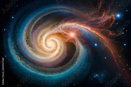 abstract spiral galaxy generated by AI tool