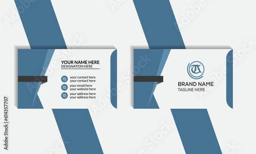 Professional business card, visiting card design and illustration free template.