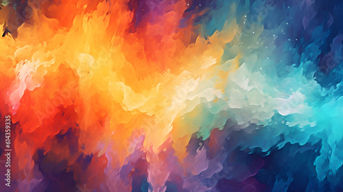 Abstract color flow background, generative Ai