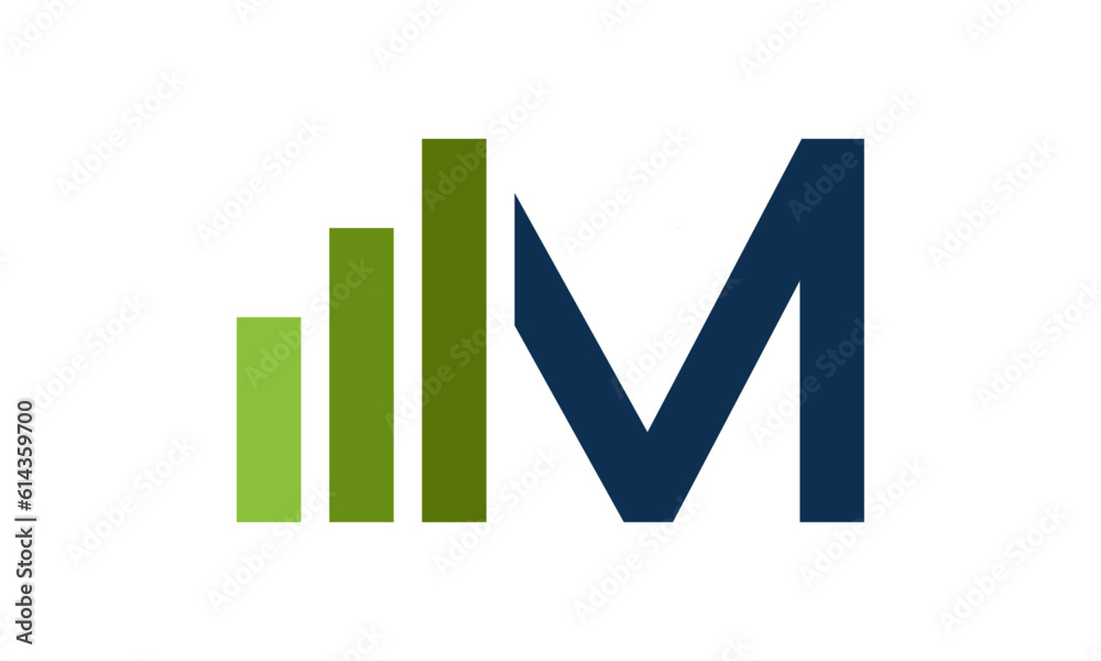 Investment with letter m logo design Investment with letter m logo design