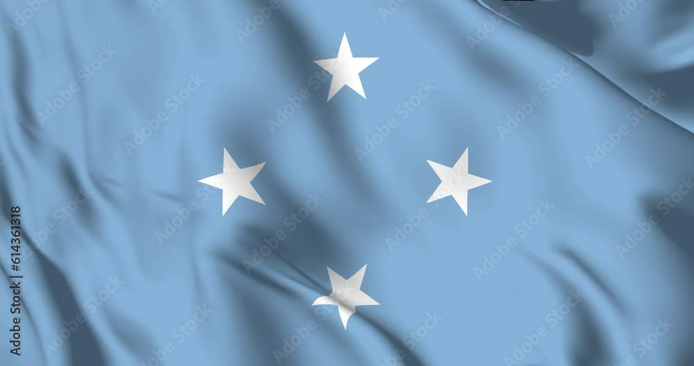 Flag of the Federated States of Micronesia. 4k 60fps Flag of the Federated States of Micronesia. 4k 60fps
