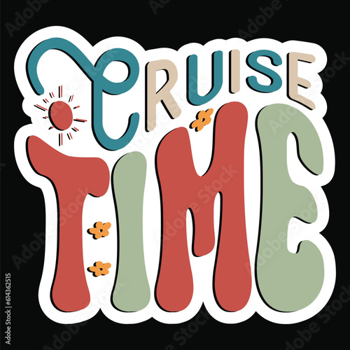 Cruise time Retro Stickers SVG