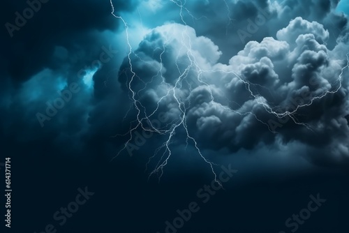 Storm cloud bolt background. Generate Ai