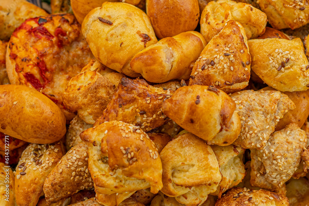 Cheese buns with spices, salty snacks. Bread with cheese filling Cheese buns with spices, salty snacks. Bread with cheese filling