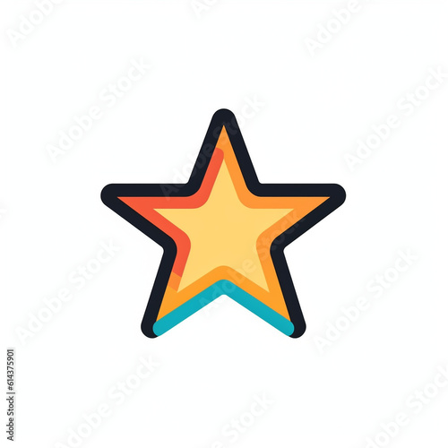 A modern line art style icon representing a  star  created with generative AI software