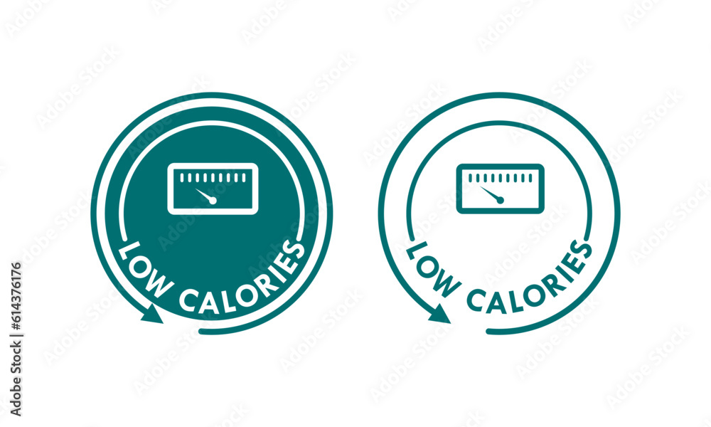 Low calories design logo template illustration Low calories design logo template illustration