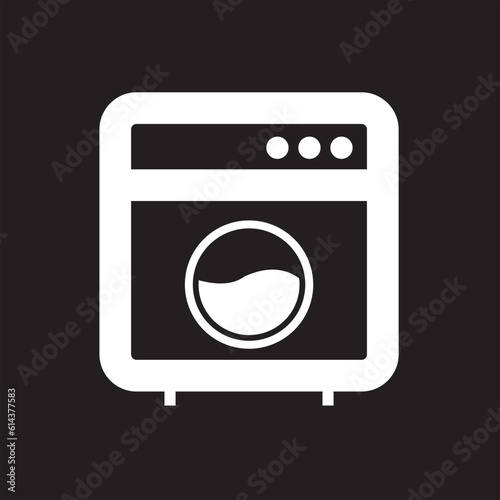 Washing machine logo design vector image