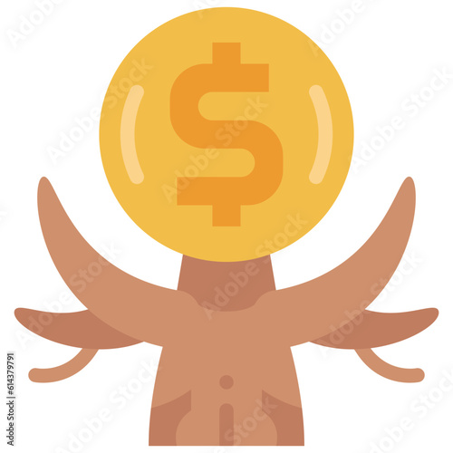 money tree flat icon