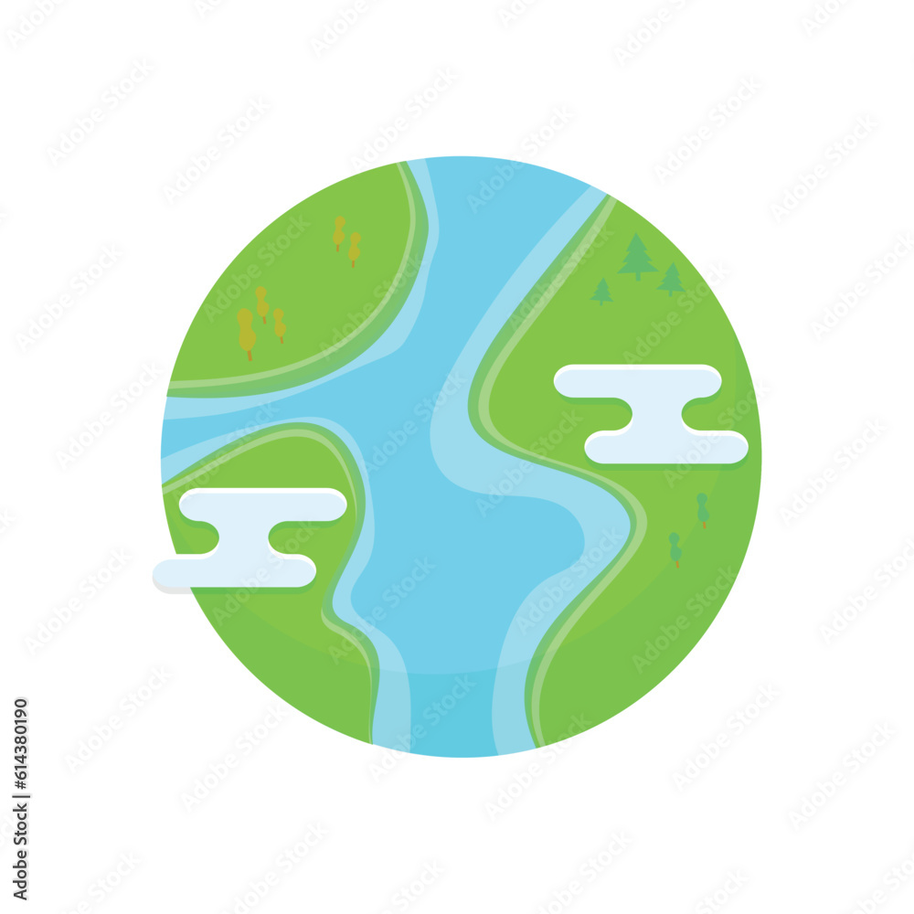 Vector planet flat icon, design element for mobile and web applications. Vector planet flat icon, design element for mobile and web applications.