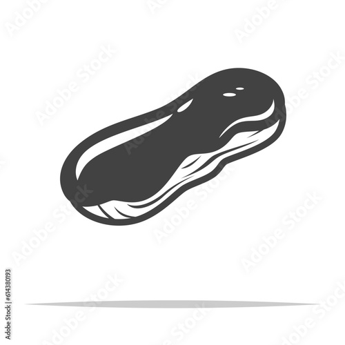 Chocolate eclair icon transparent vector isolated