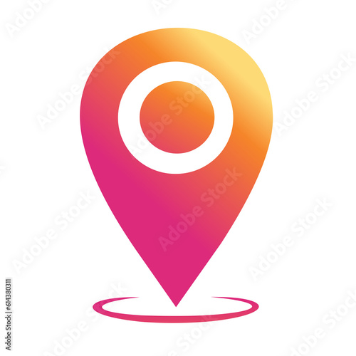 Location pin flat illustration icon.Mark place on map