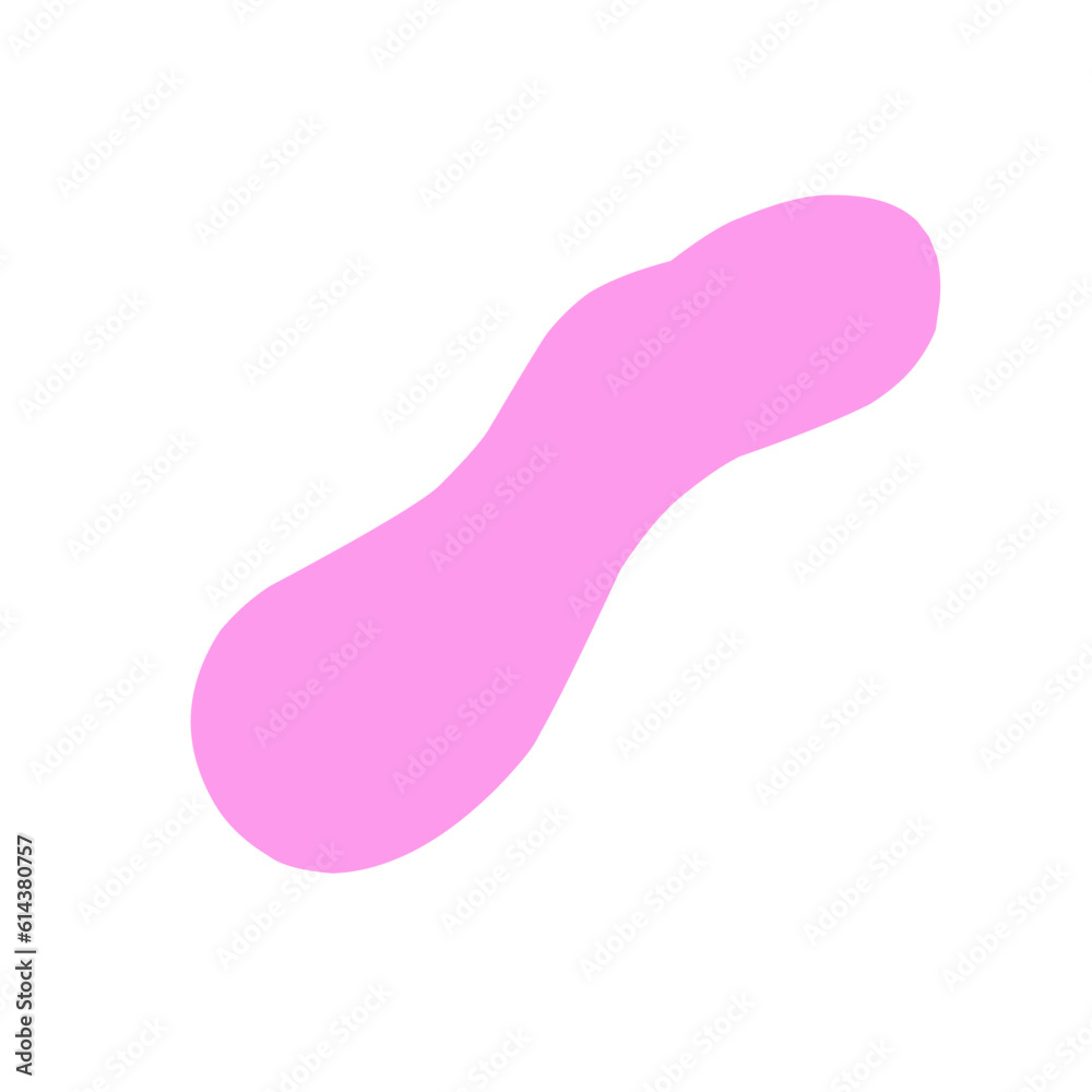 Abstract blob shape peach color