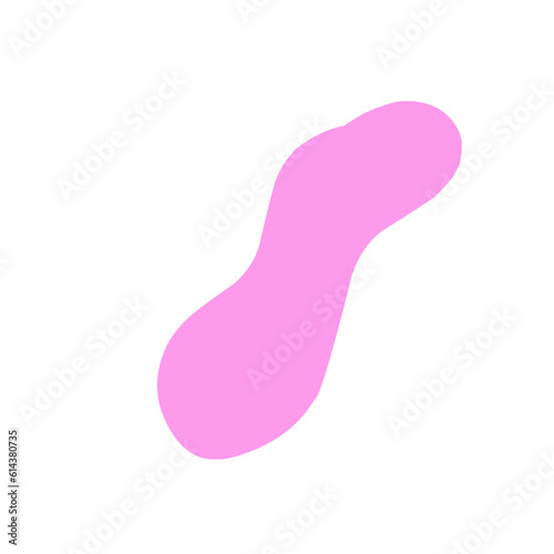 Abstract blob shape peach color