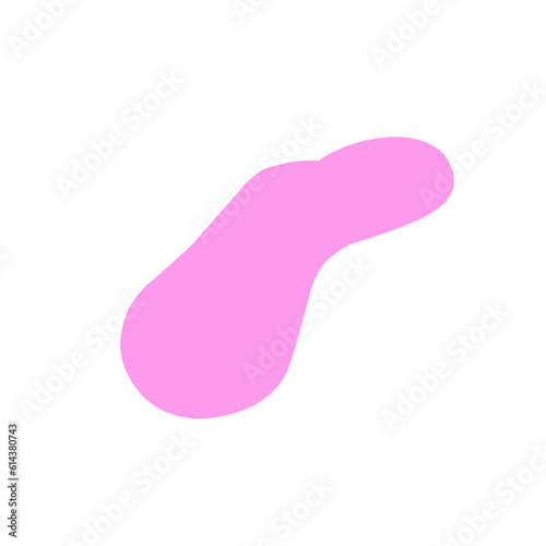 Abstract blob shape peach color