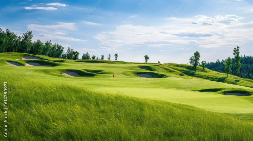Landscape Wide green lawns, golf courses