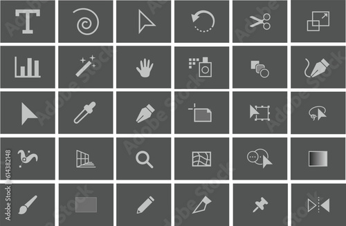 Adobe illustrator app toolbar icons photo